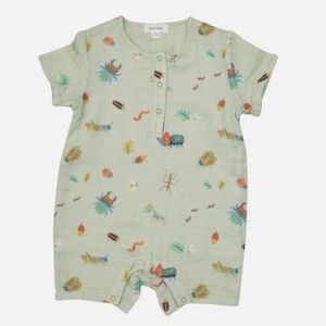 Angel Dear Green Bug Shortie –‎ Cotton Muslin (6-12 months)